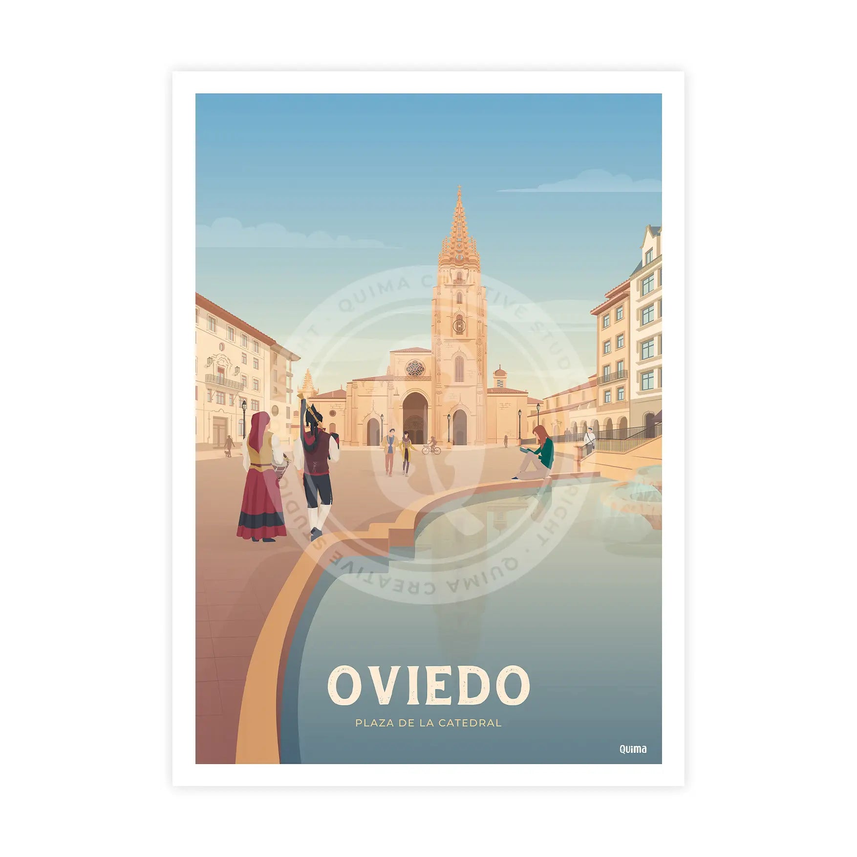 Láminas de Asturias Travel Poster