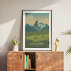 Lámina Urriellu Naranco de Bulnes Picos de Europa Travel Poster Asturias