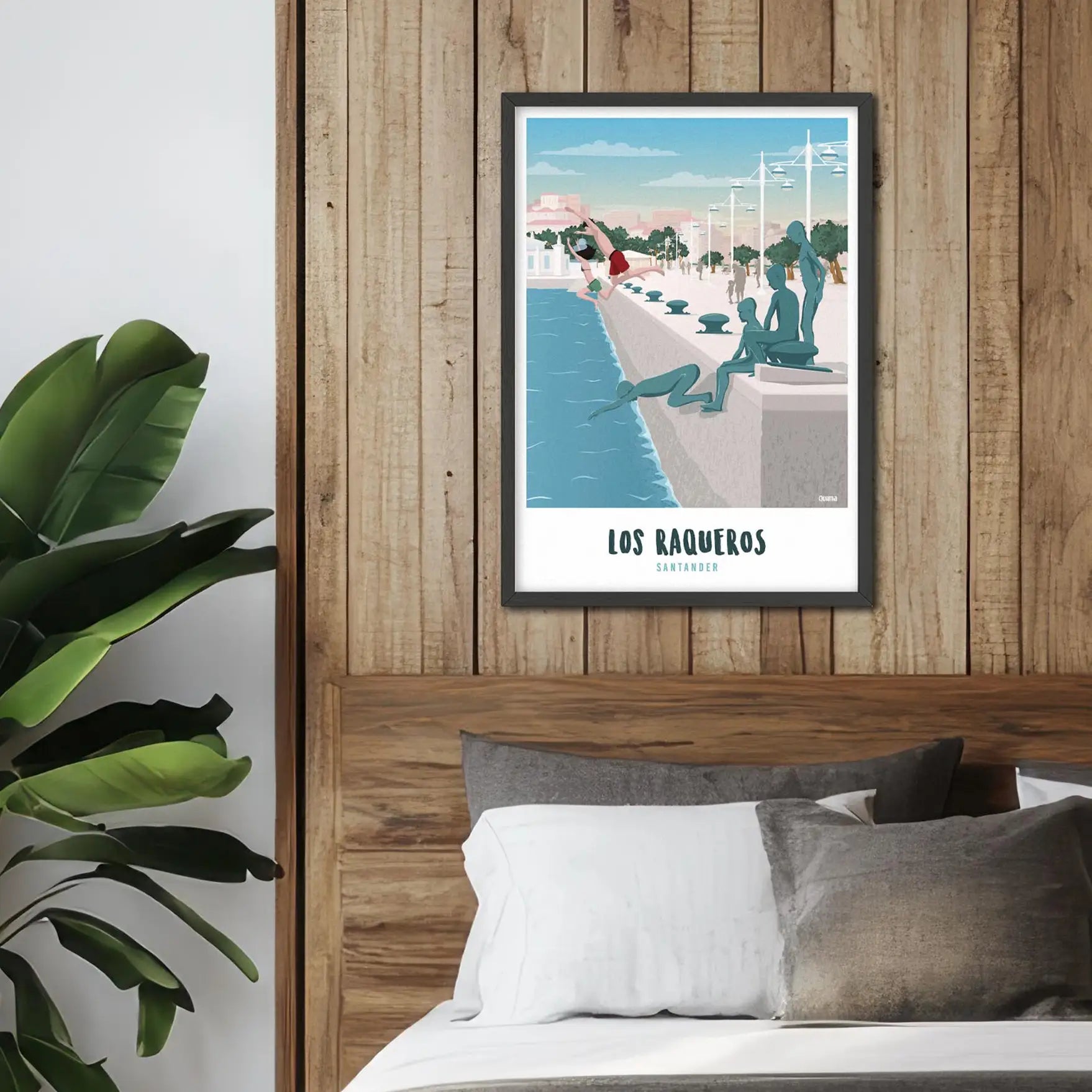 Lámina de Los Raqueros Santander Travel Poster