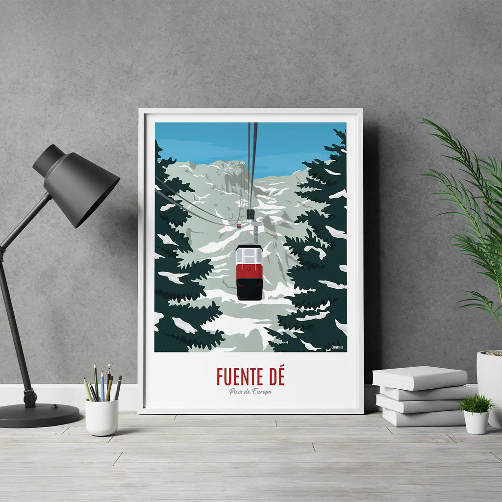 Lámina de Fuente Dé Picos de Europa Poster Cantabria