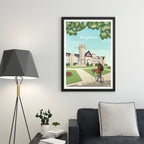 Lámina del Palacio de la Magdalena Santander Travel Poster