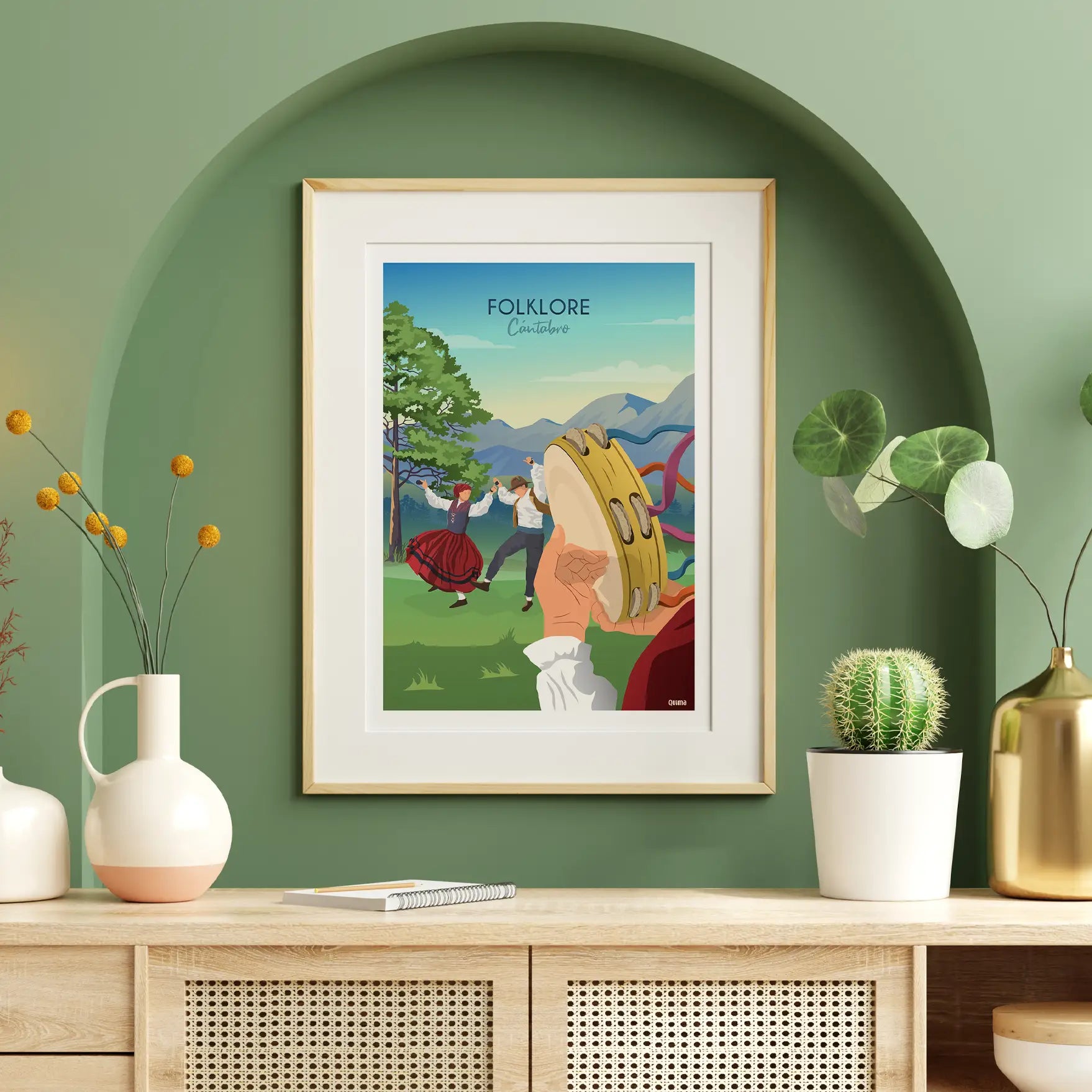 Lámina Folklore cántabro