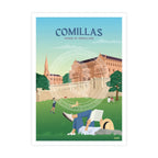 Lámina de Comillas Cantabria Travel Poster