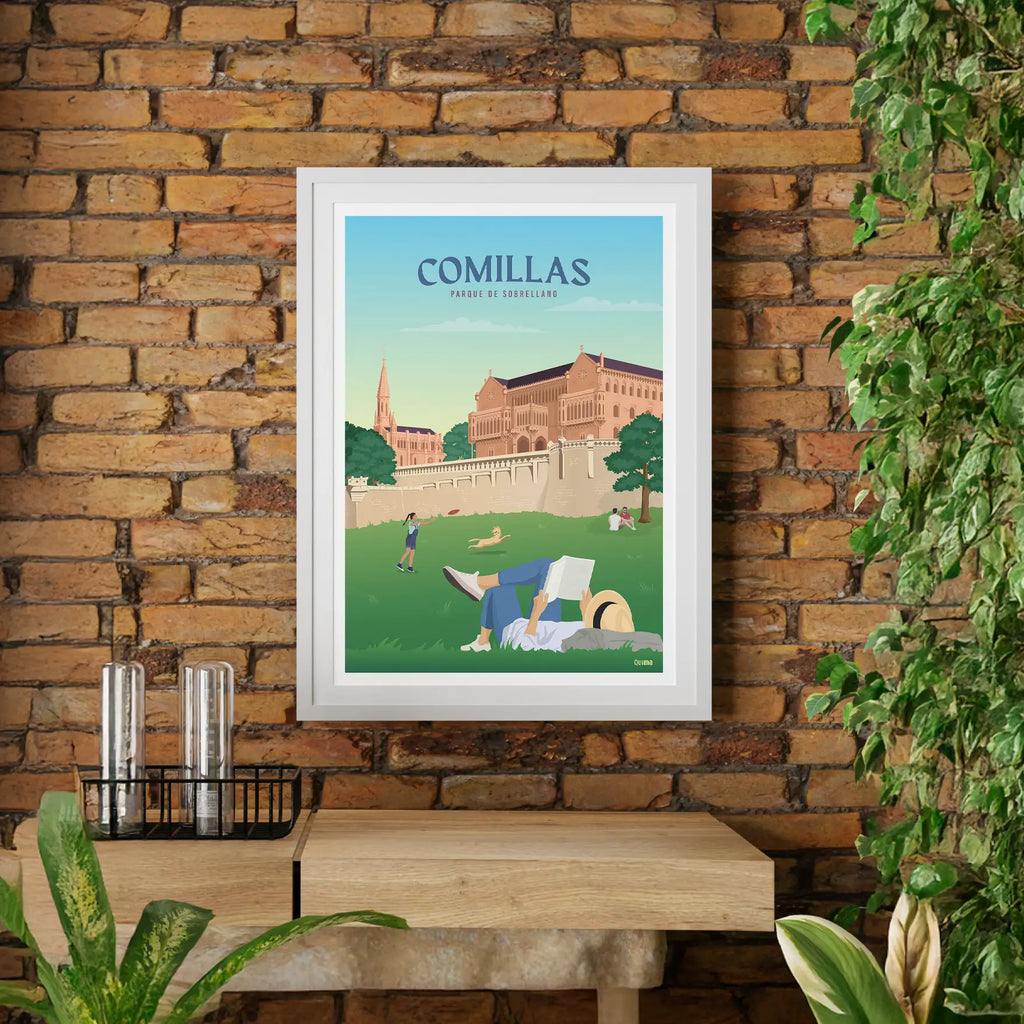 Lámina de Comillas Cantabria Travel Poster
