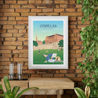Lámina de Comillas Cantabria Travel Poster
