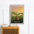 Lámina Abra del Pas La Picota Liencres Travel Poster