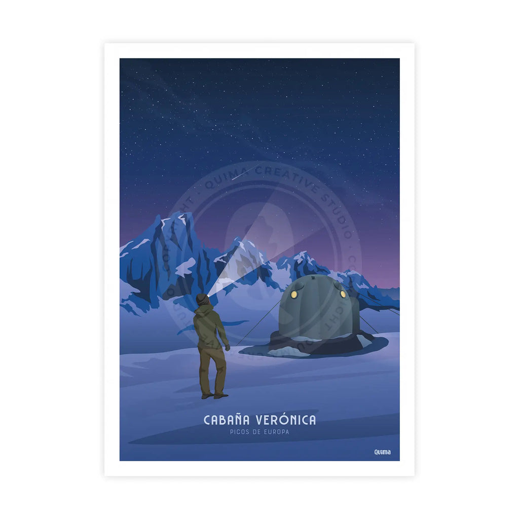 Lámina Cabaña Verónica Picos de Europa