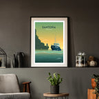 Lámina de Santoña Cantabria Travel Poster