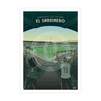 Lámina Campos de Sport de El Sardinero Fútbol Travel Poster