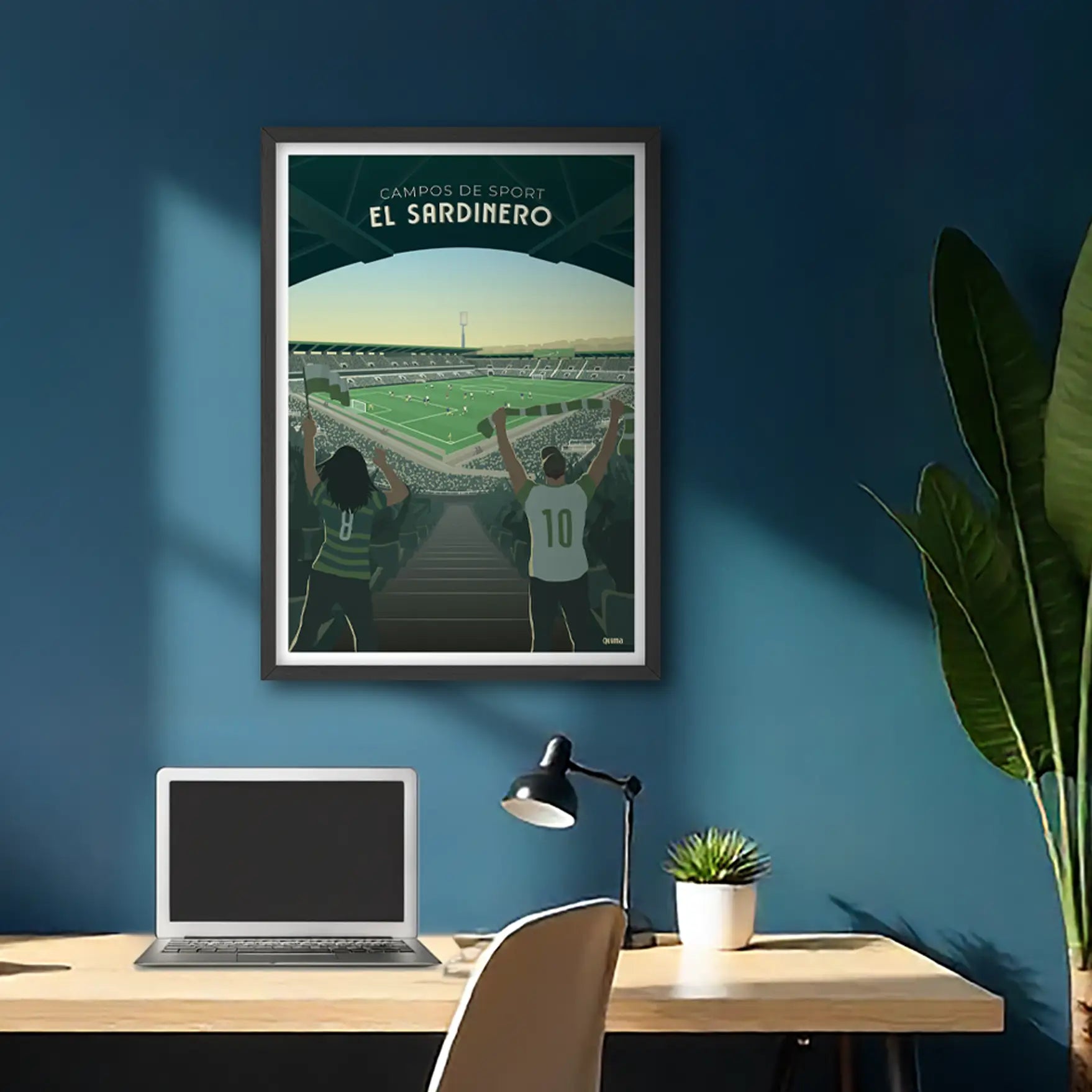 Lámina Campos de Sport de El Sardinero Poster Fútbol 