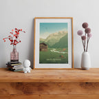 Lámina de los Valles Pasiegos Cantabria Travel Poster