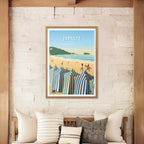 Lámina Playa de Zarautz Travel Poster País Vasco