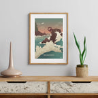 Lámina Donosti Travel Poster El Peine del Viento Euskadi País Vasco