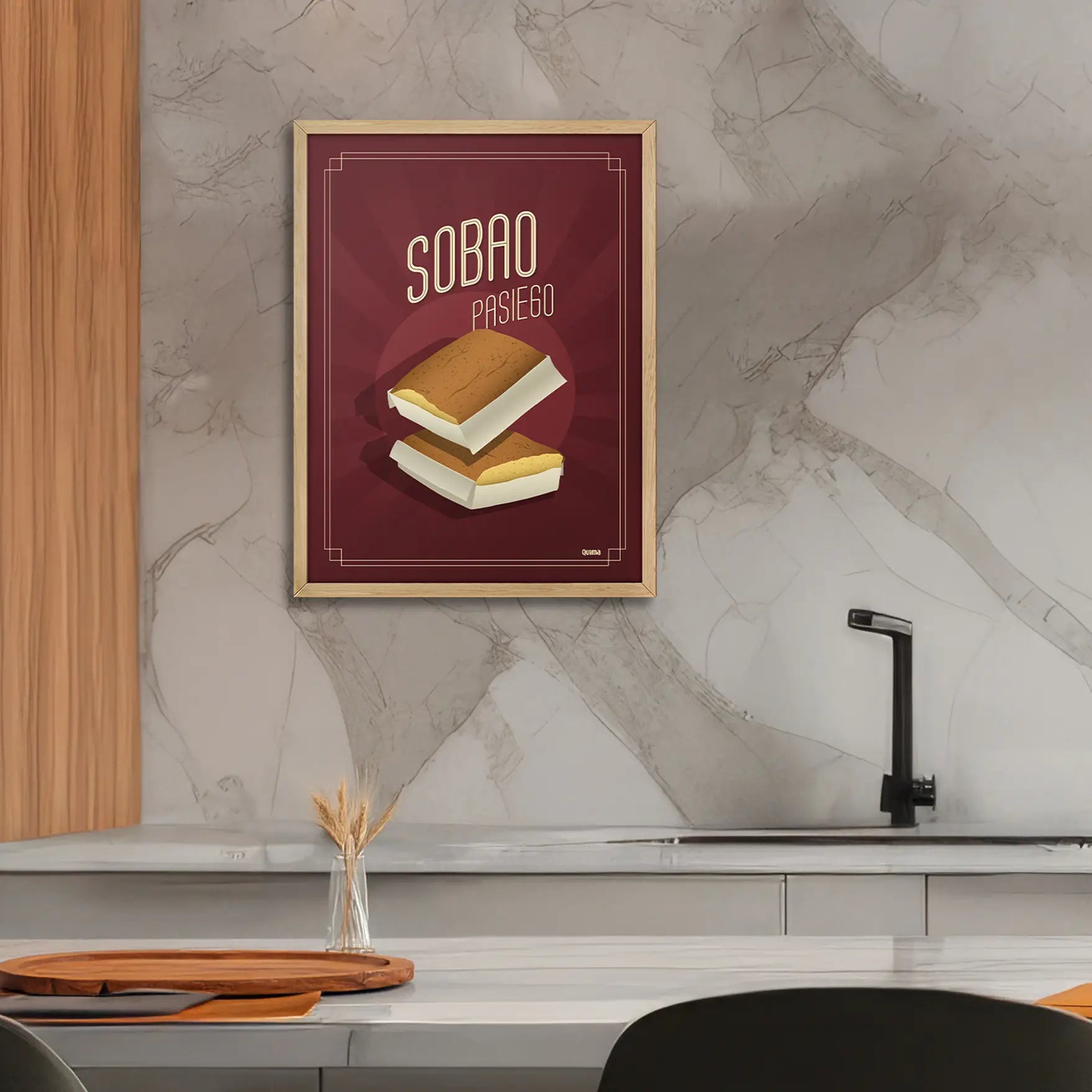 Lámina Sobao Pasiego Gastronomía Poster