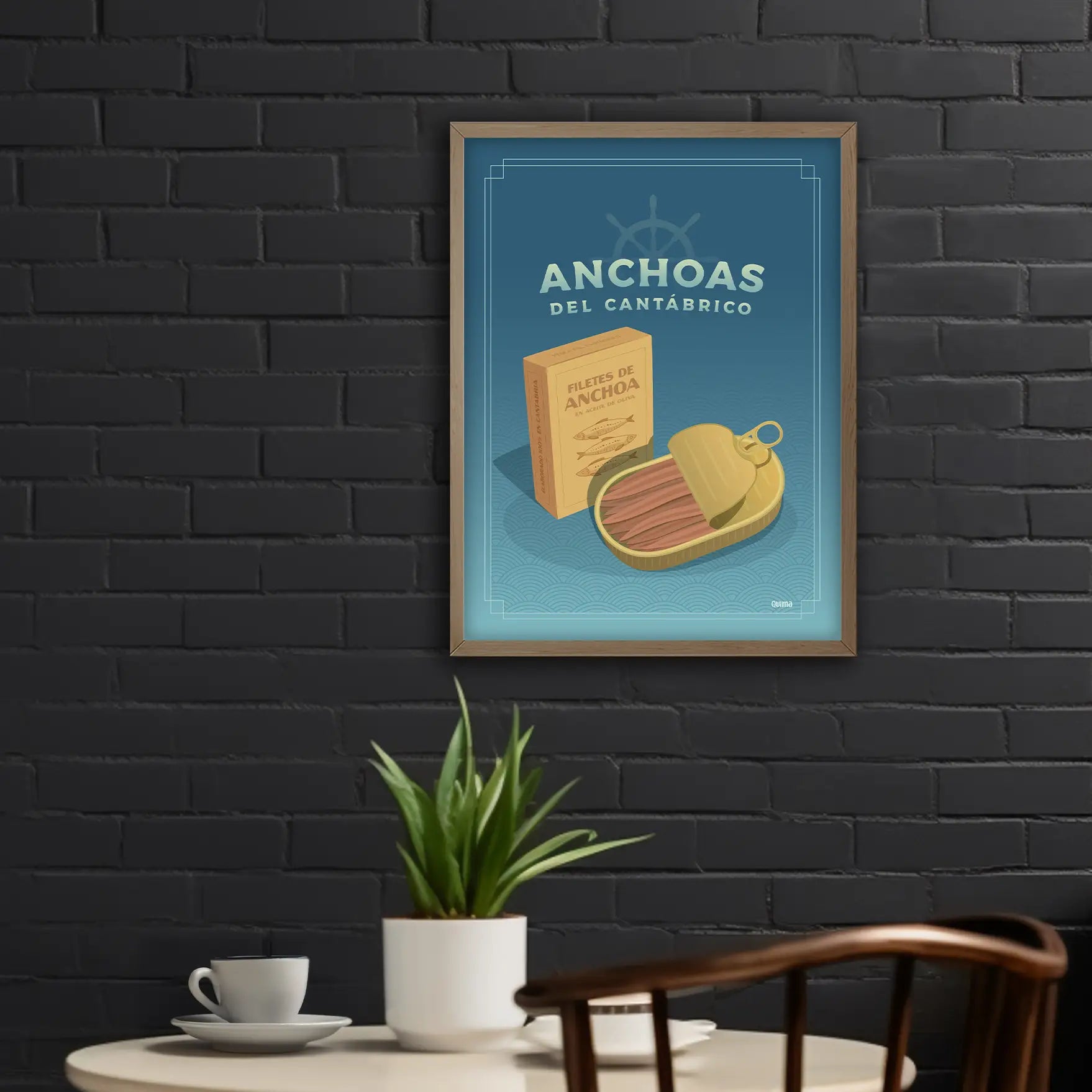 Lámina Gastronomía Poster Anchoas del Cantábrico