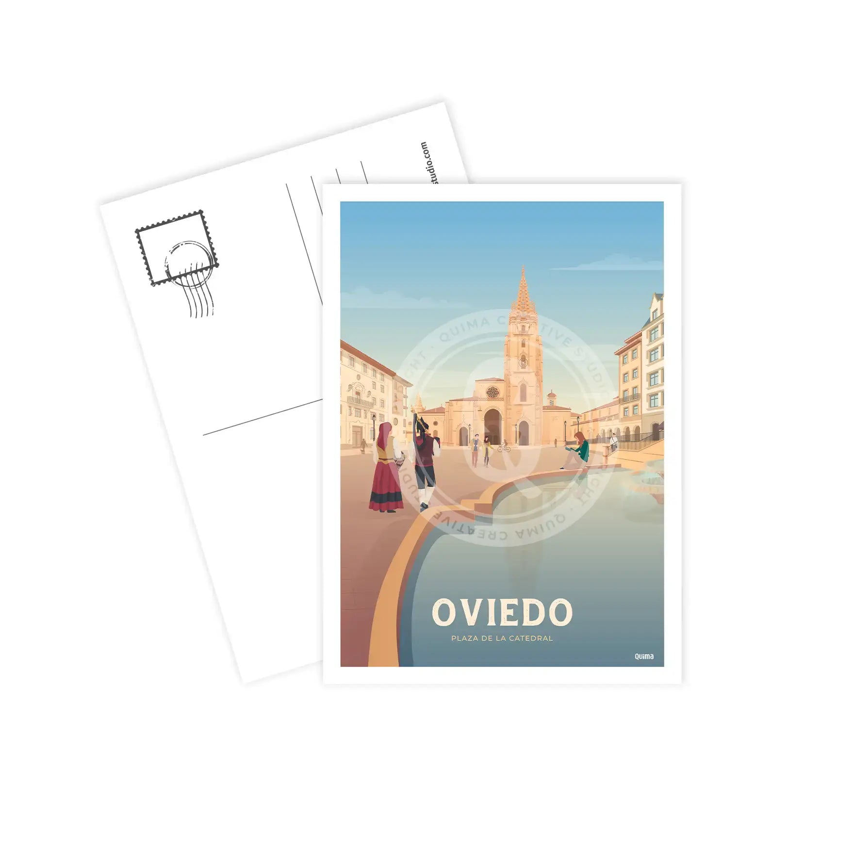 Postal de Oviedo la Catedral Asturias