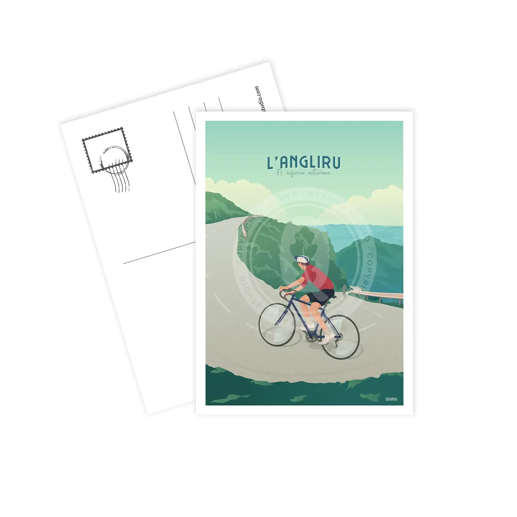 Postal L'Angliru Asturias