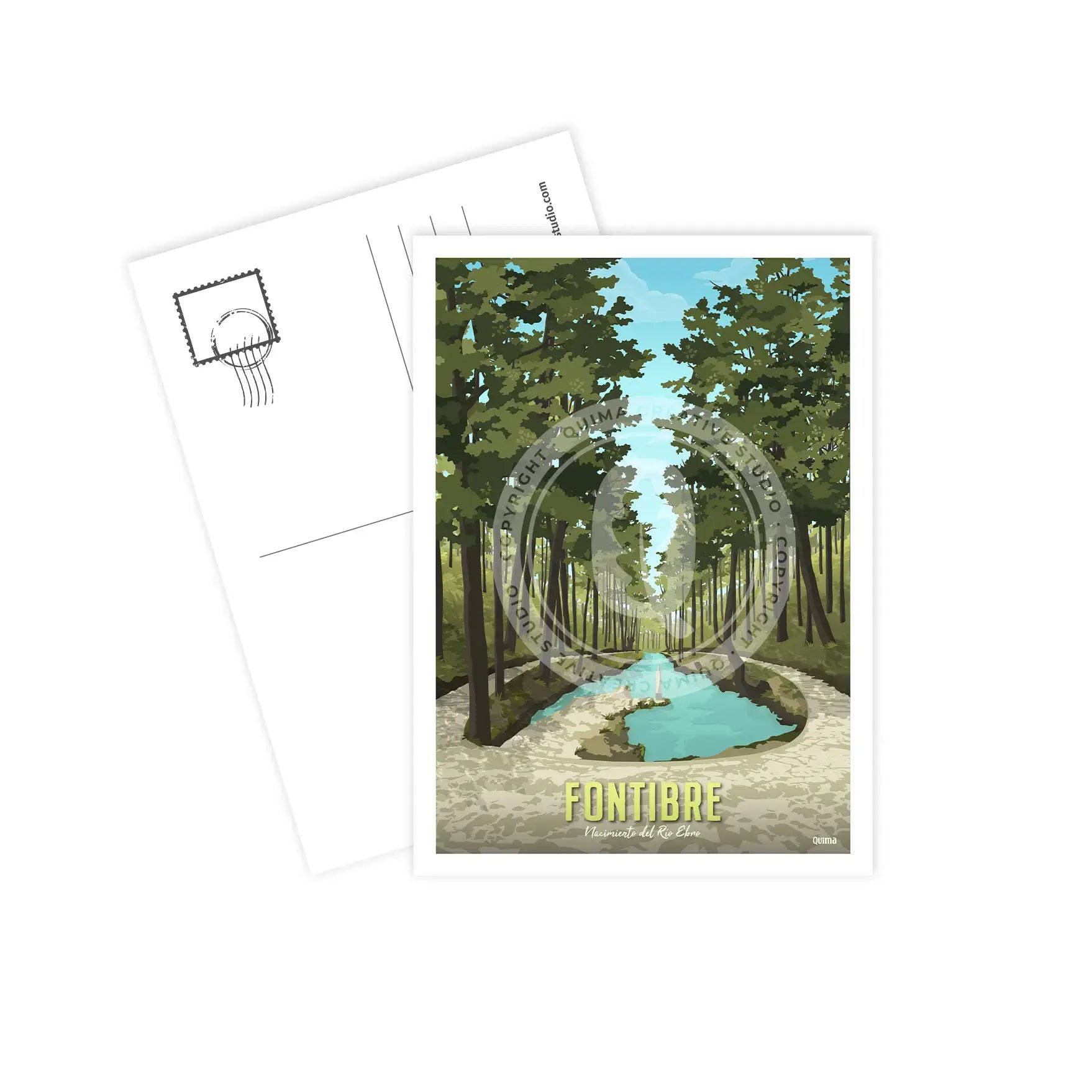 Postal de Fontibre el Nacimiento del Ebro Cantabria