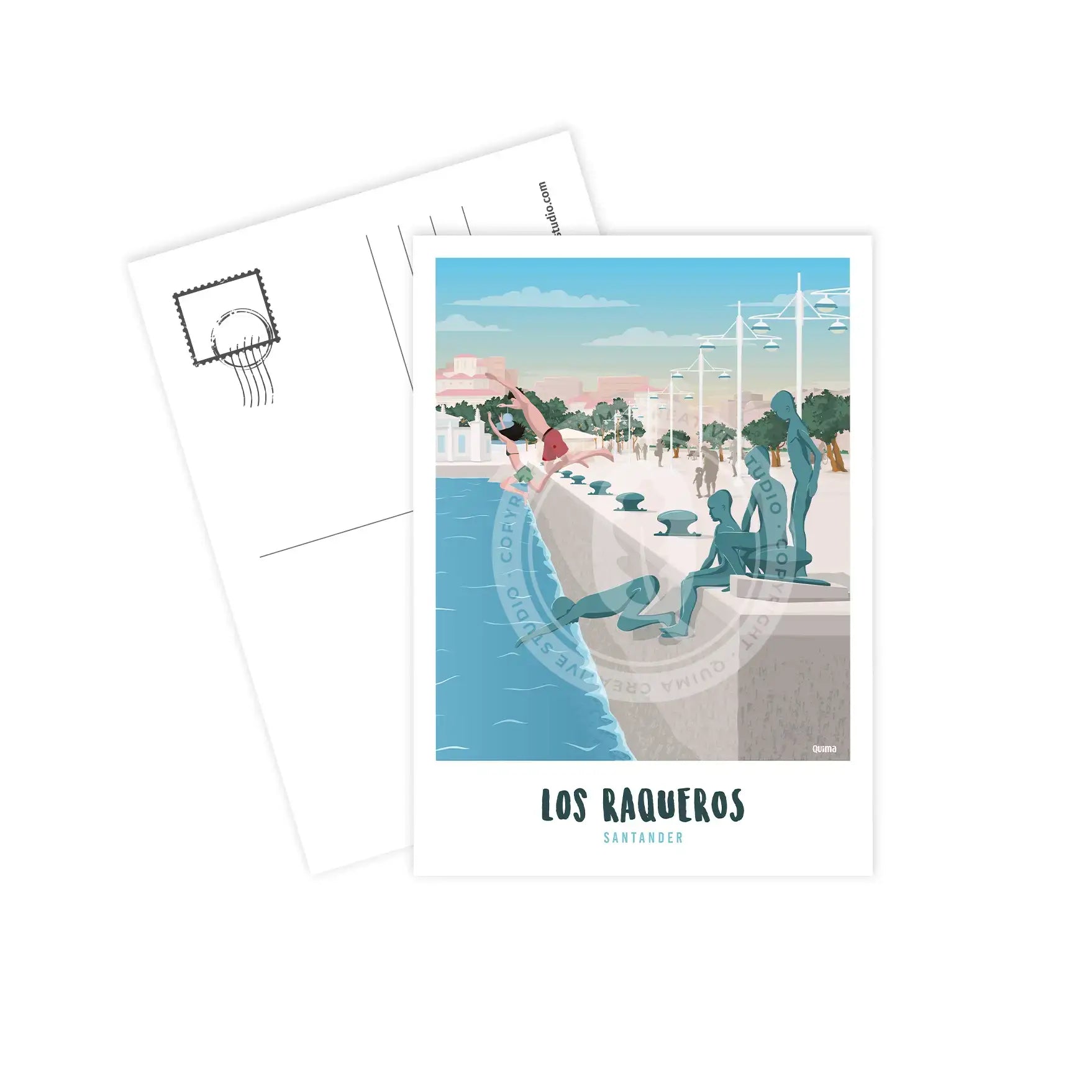 Postal de Los Raqueros Santander