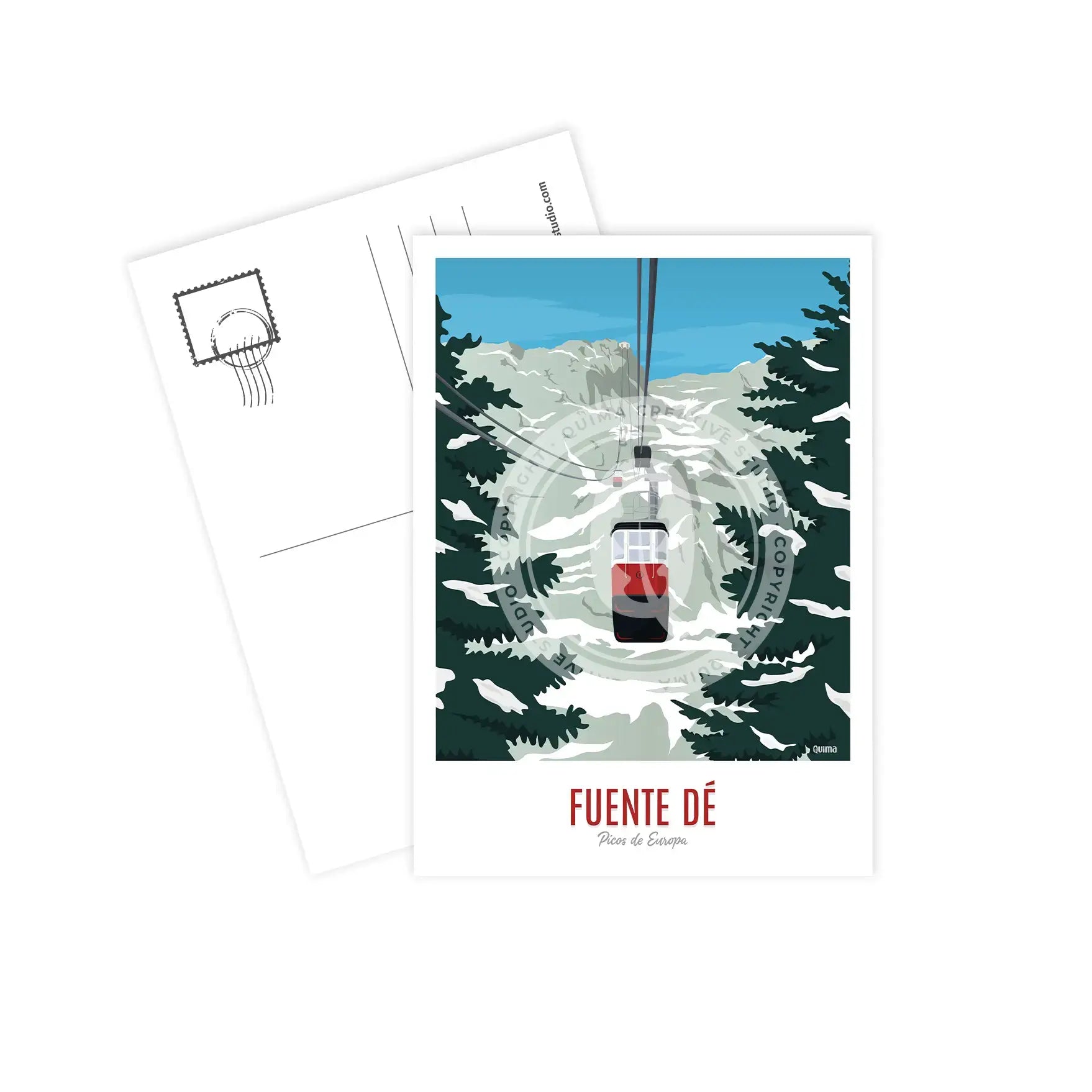 Postal de Fuente Dé Cantabria Picos de Europa