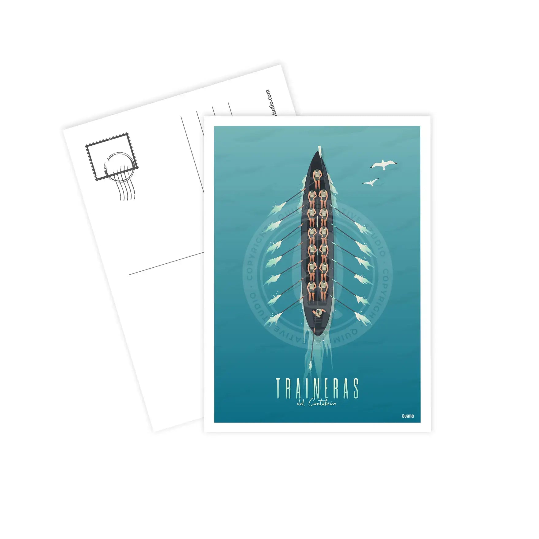 Postal Traineras del Cantábrico