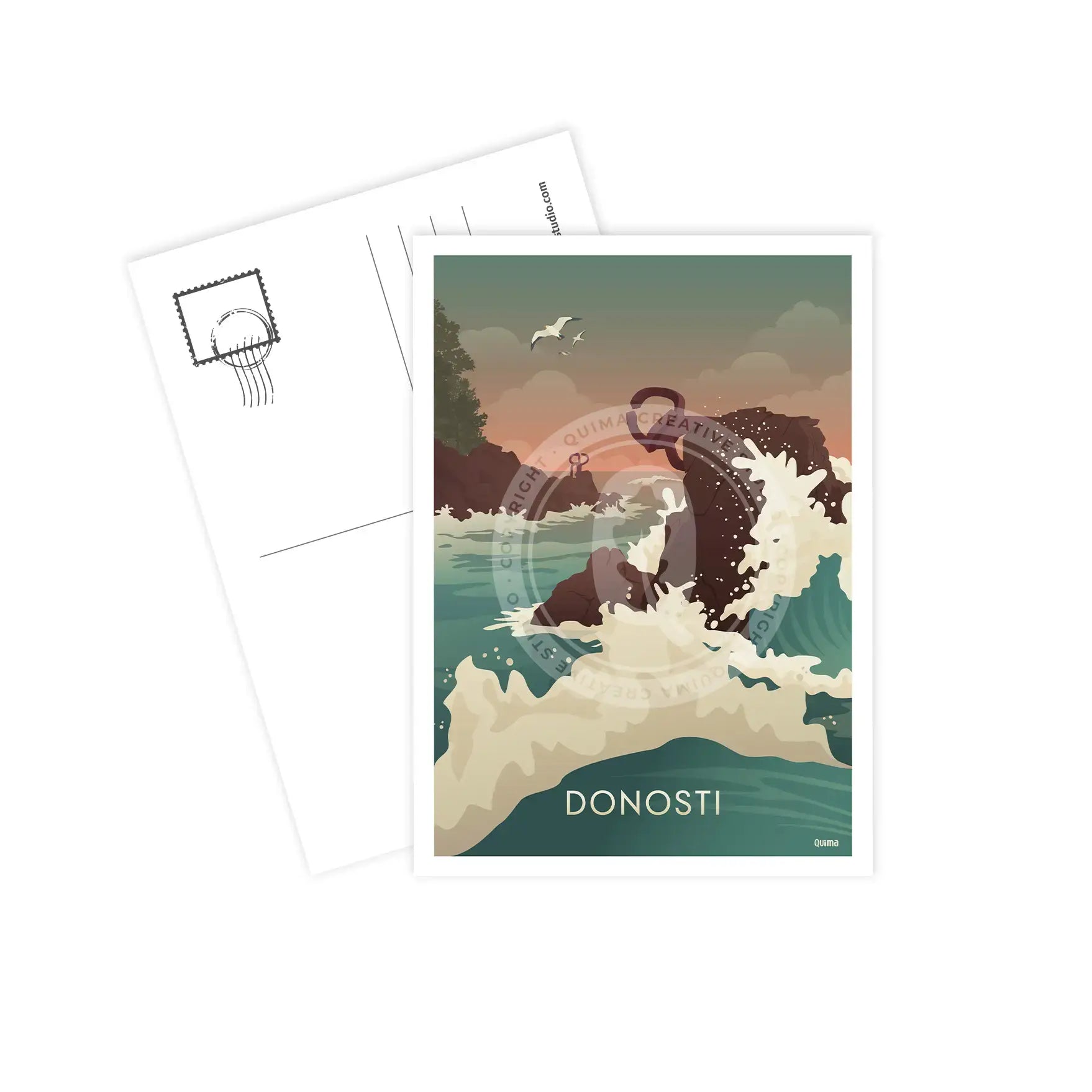 Postal de Donosti San Sebastián El Peine del Viento