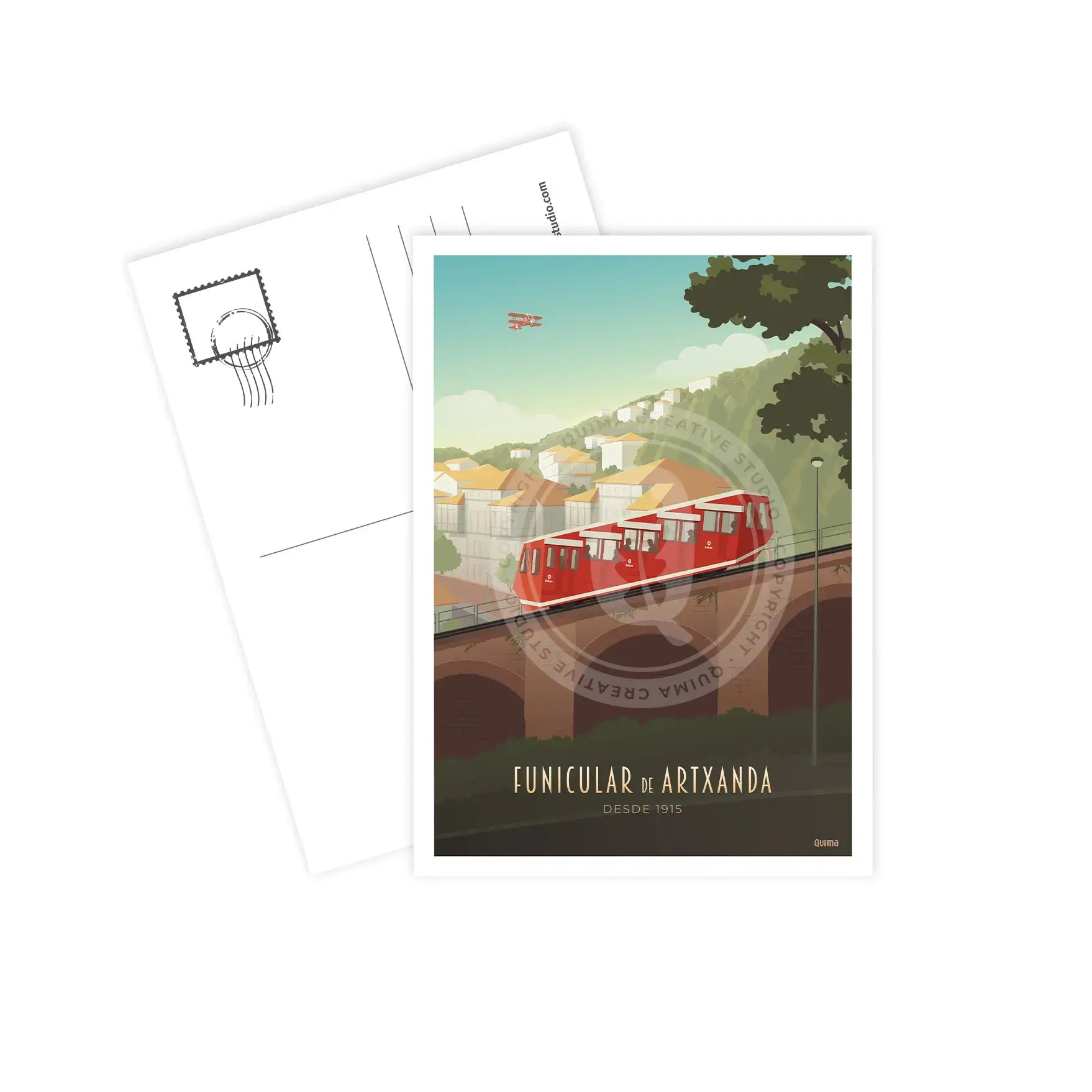 Postal del Funicular de Artxanda Bilbao