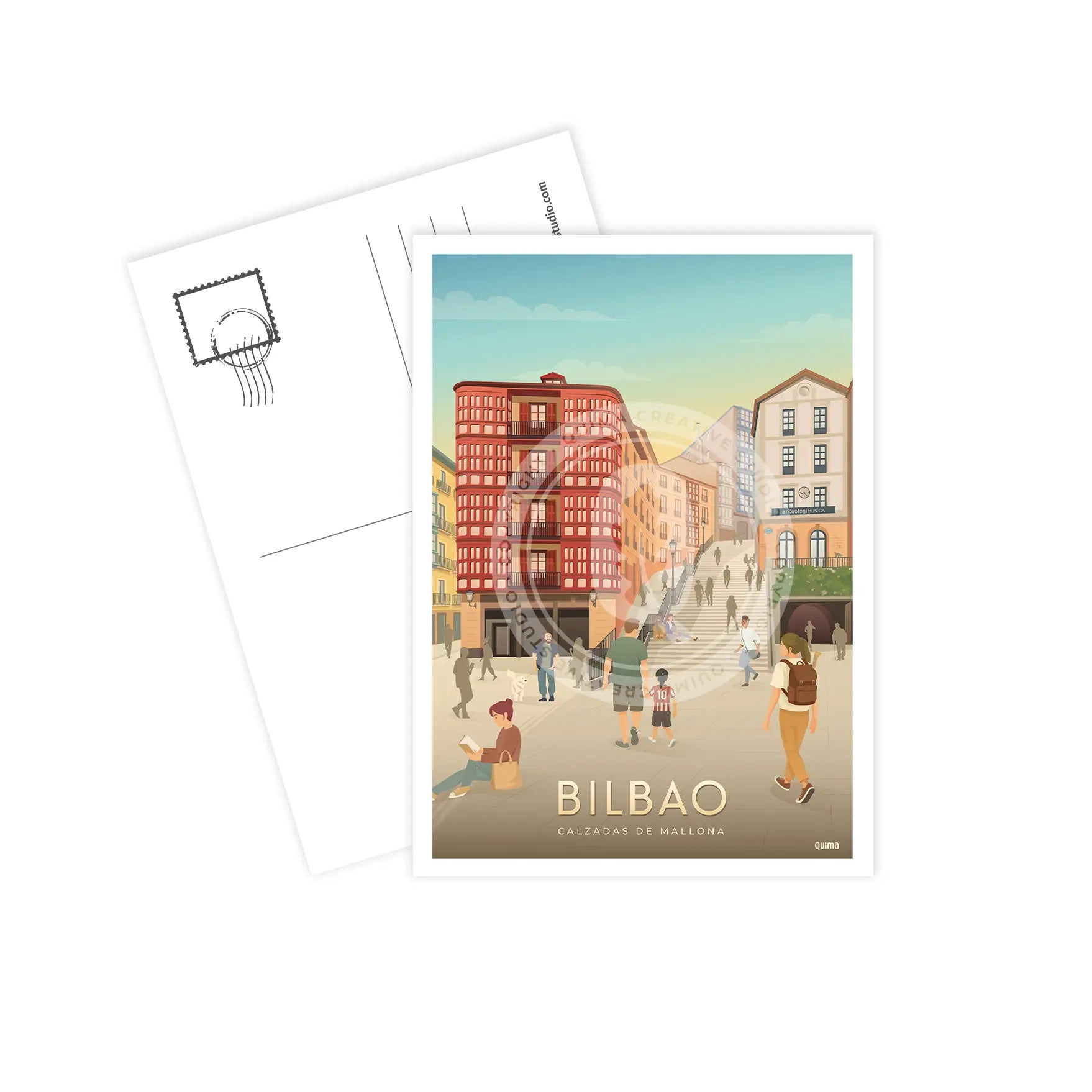 Postal Calzadas de Mallona Bilbao