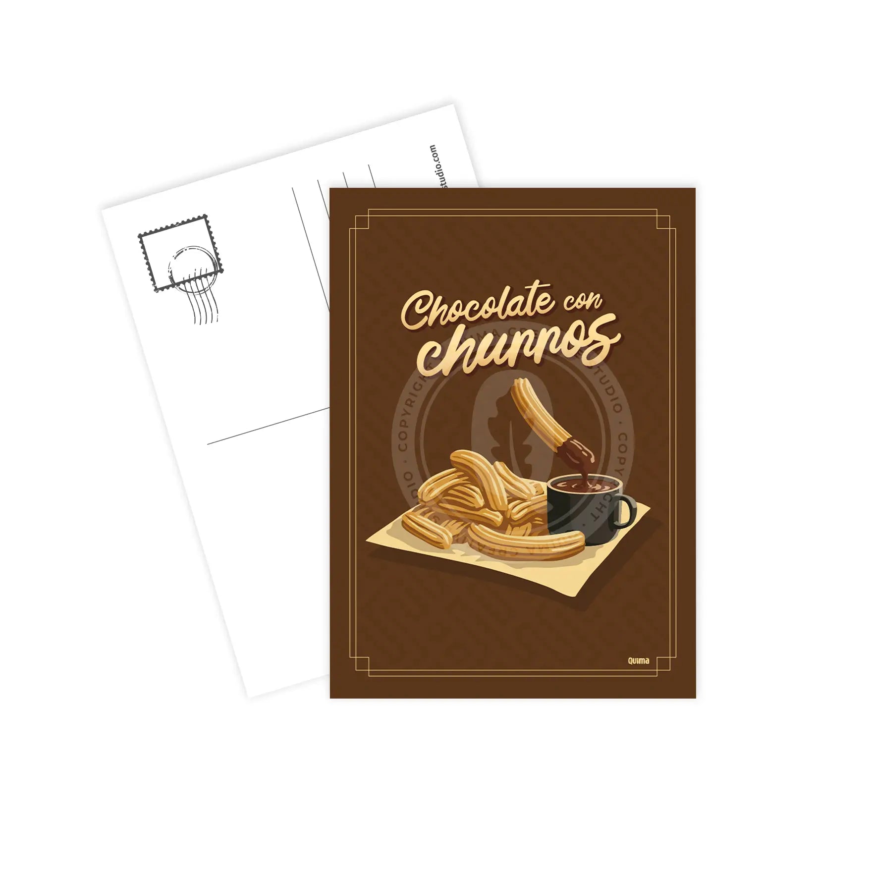 Postal Chocolate con churros