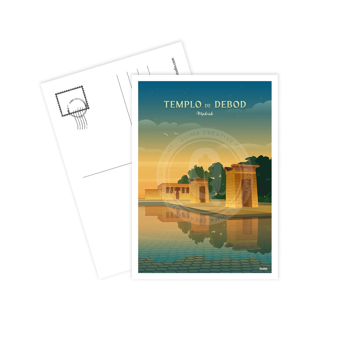 Postal Templo de Debod