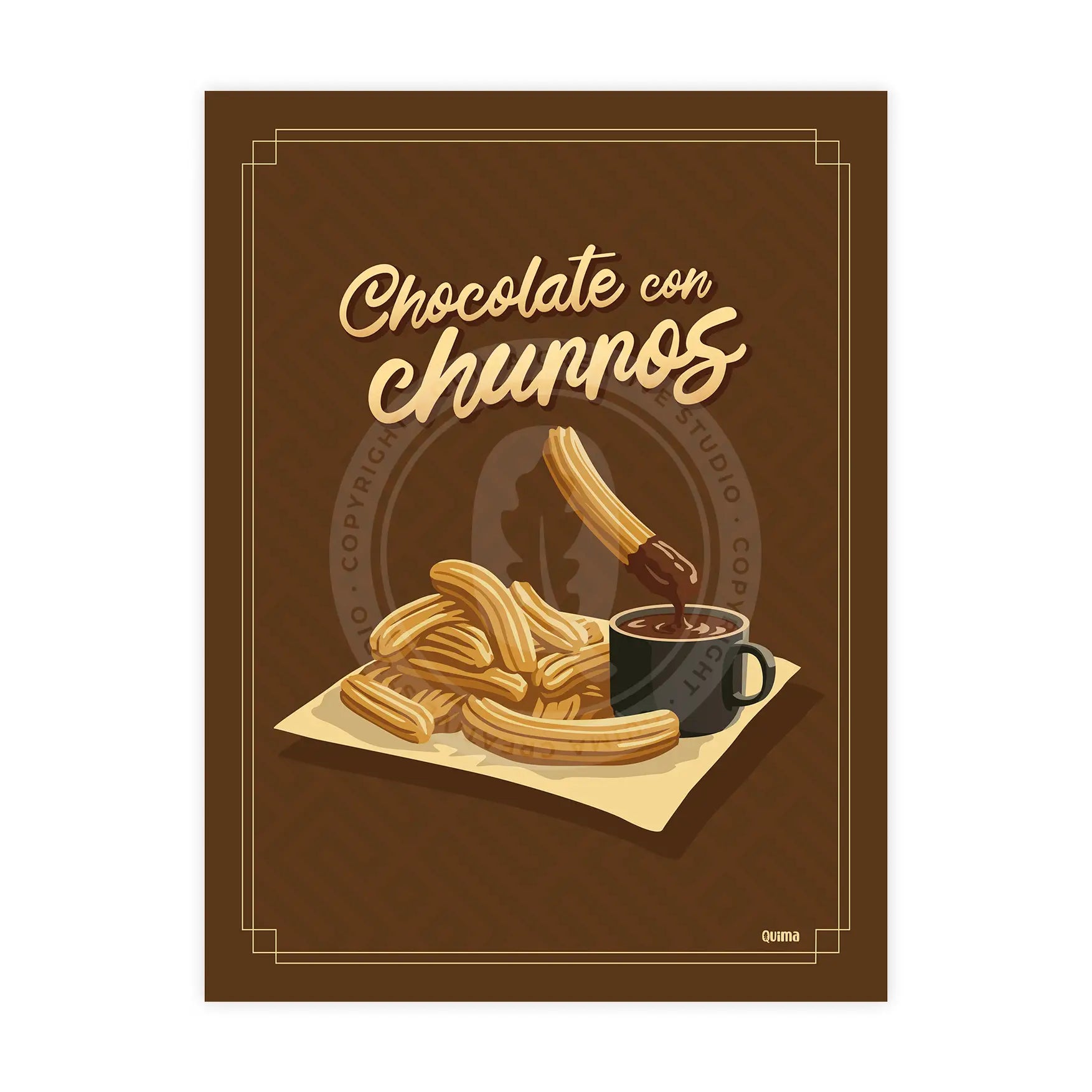 Lámina Chocolate con churros