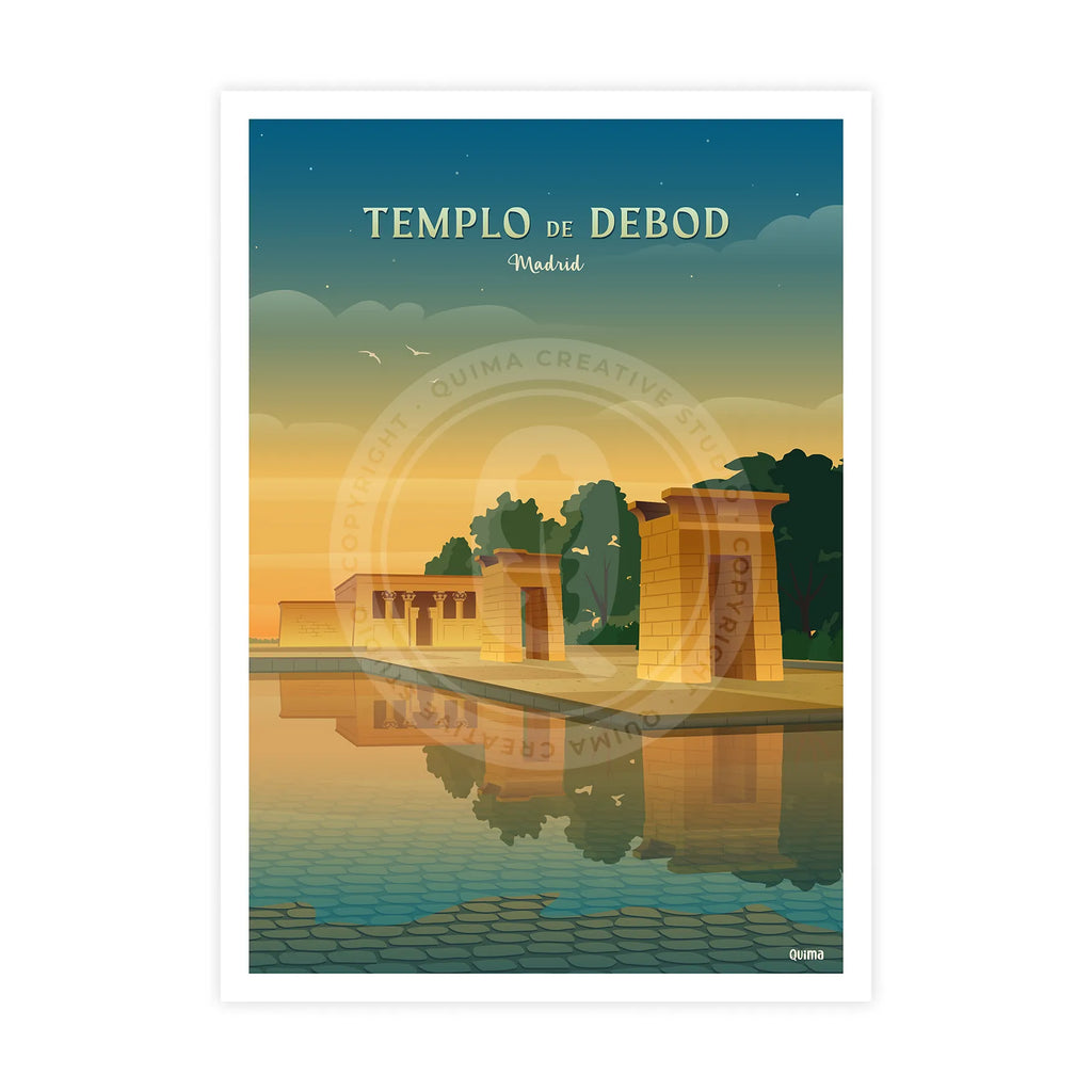 Lámina Templo de Debod