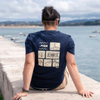 Camiseta Santander SDR azul trasera