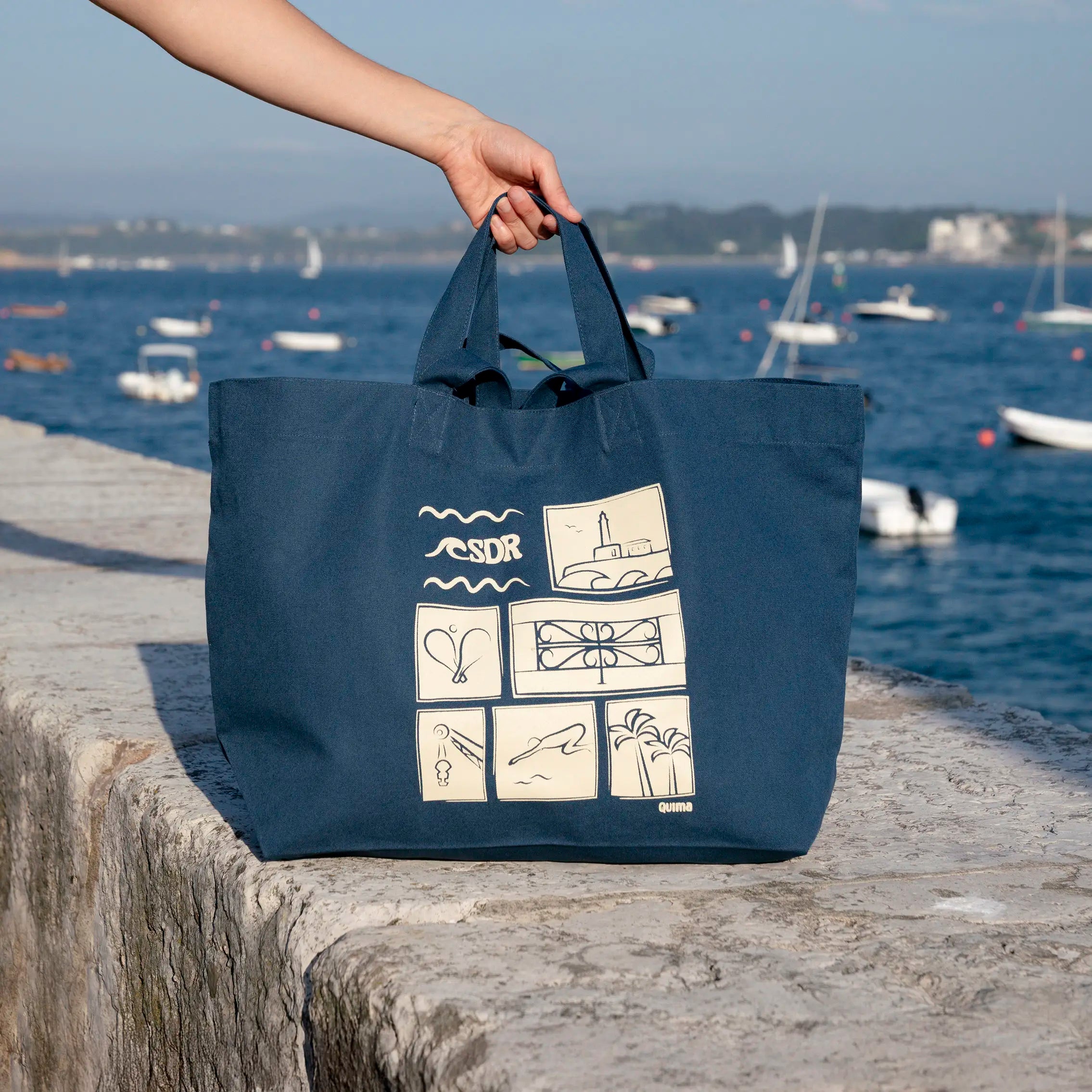 Bolsa de playa azul SDR