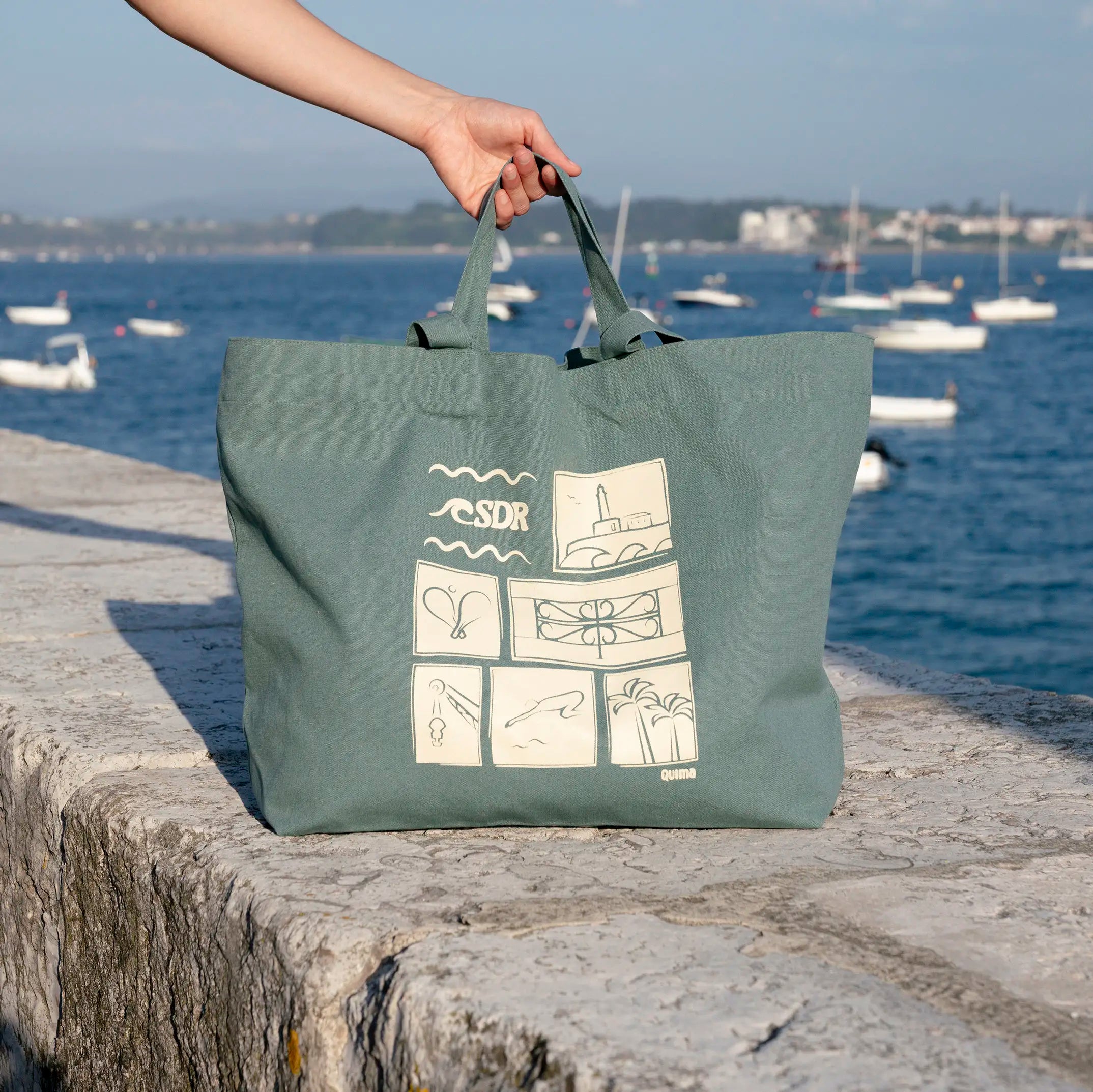 Bolsa de playa verde SDR
