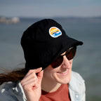 Bucket Hat Negro Parche Isla de Mouro