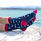 Calcetines estampados barcos y faros Santander