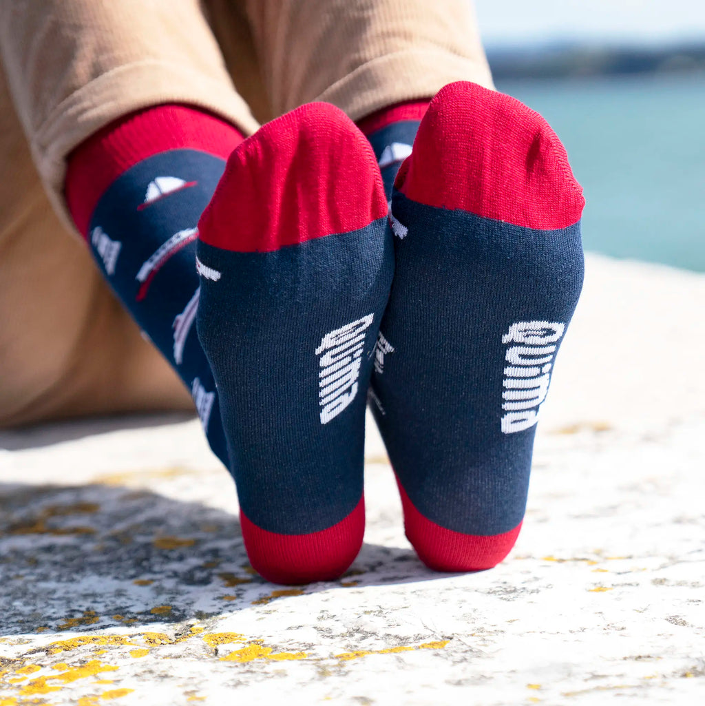 Calcetines estampados barcos y faros Santander