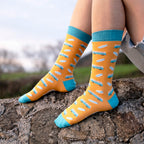 Calcetines estampados de surf y van