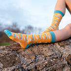 Calcetines estampados de surf y van