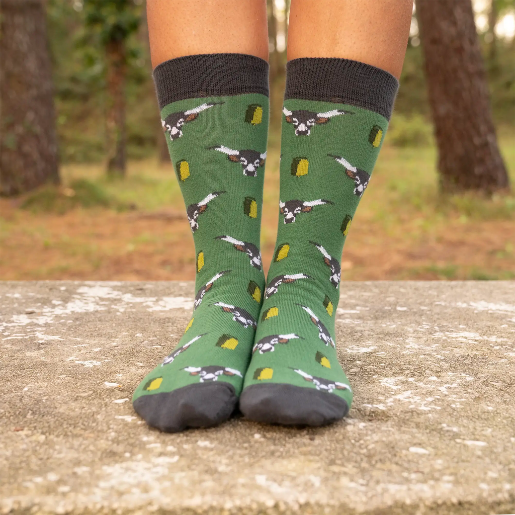 Calcetines estampados de vaca tudanca