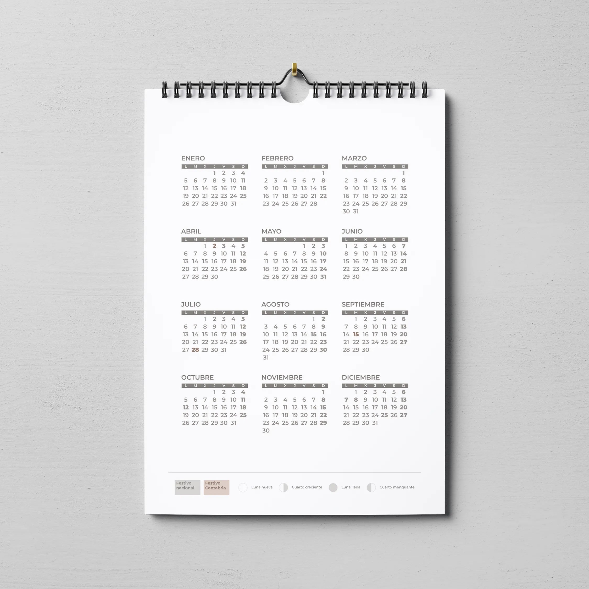 Calendario 2026 meses