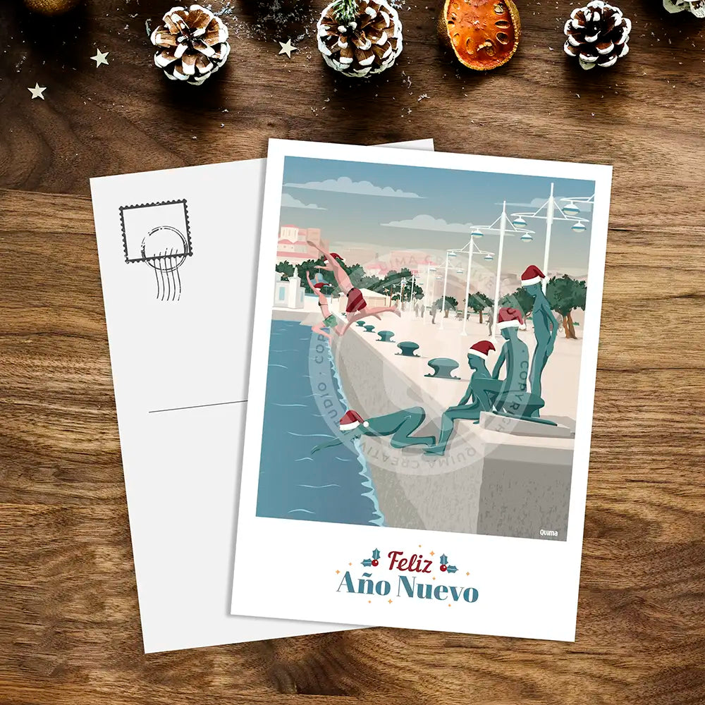 Postal Navidad Los Raqueros