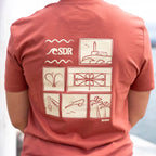 Camiseta Santander SDR terracota trasera
